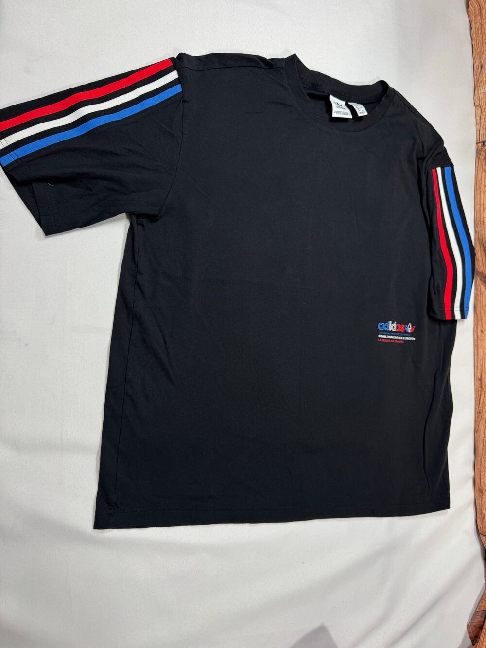 Adidas Black Cotton Graphic T-Shirt Men’s Size Medium